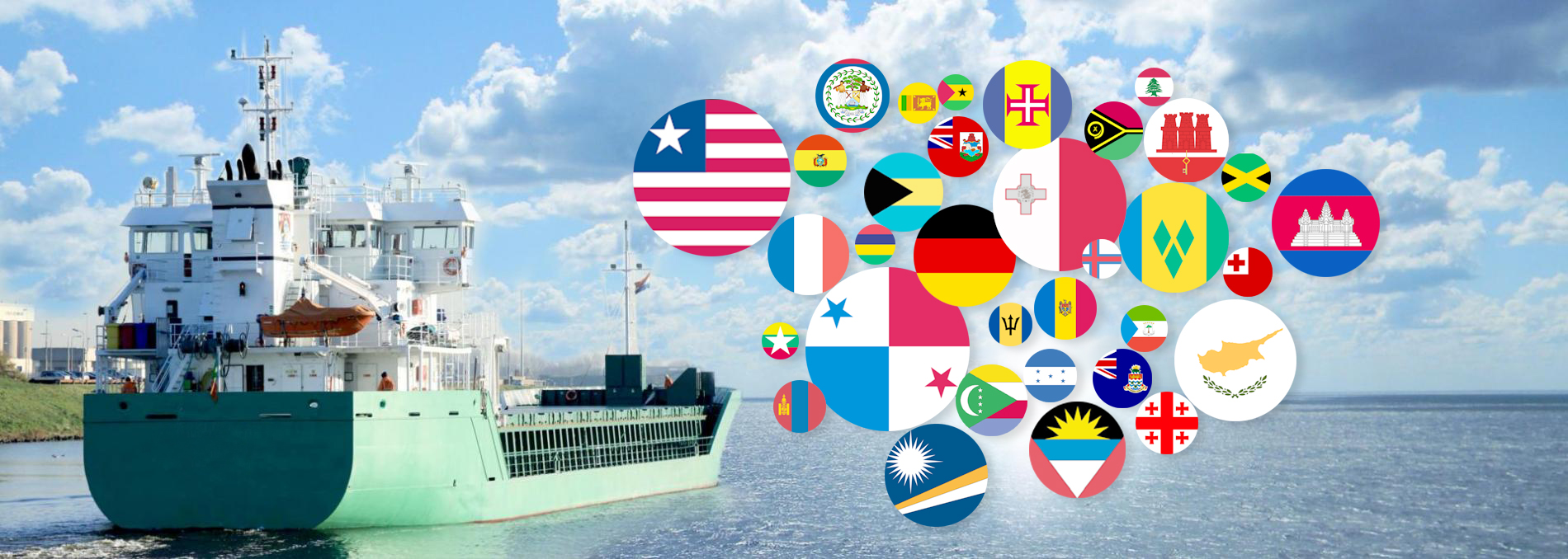 Cargo ship flying a national flag during international voyage – ship registration and flag state concept